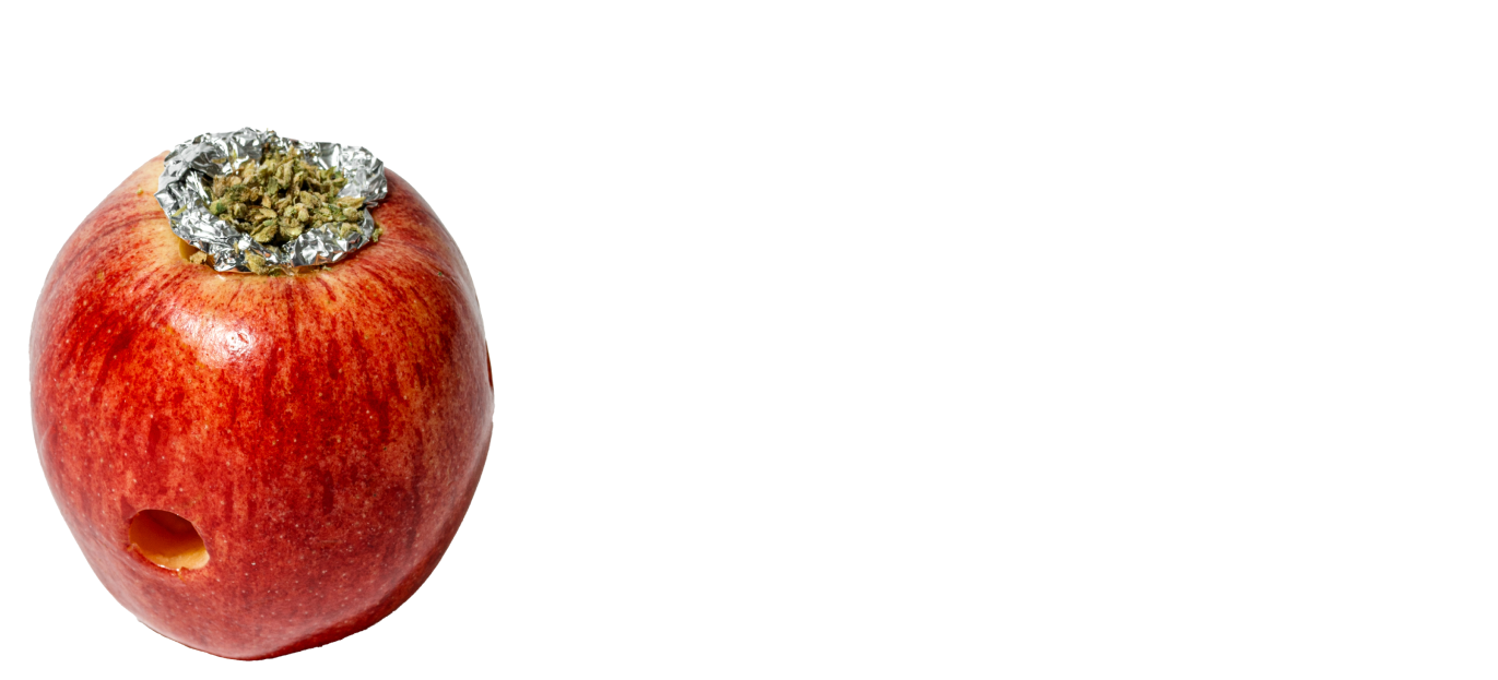 pipe made out of an apple